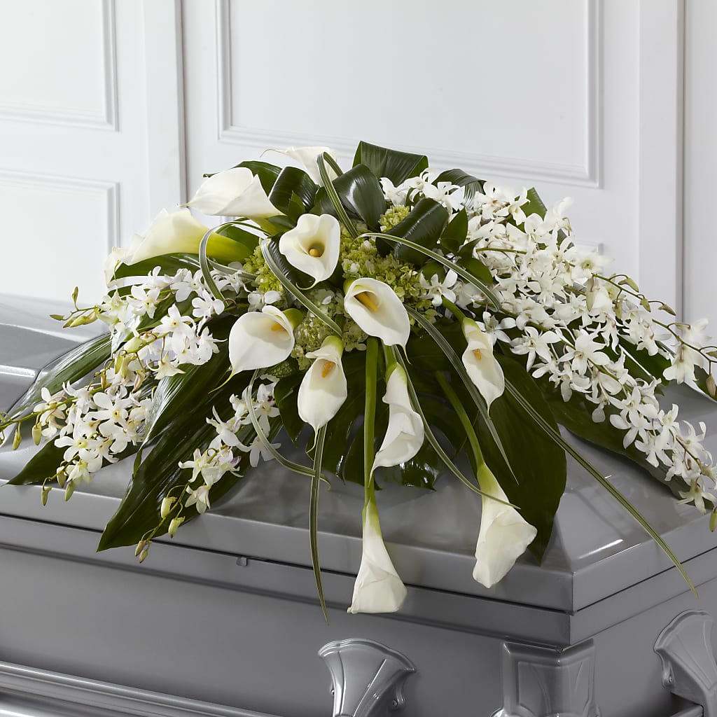 Angel Wings Casket Spray – Palette Flower, Austin TX