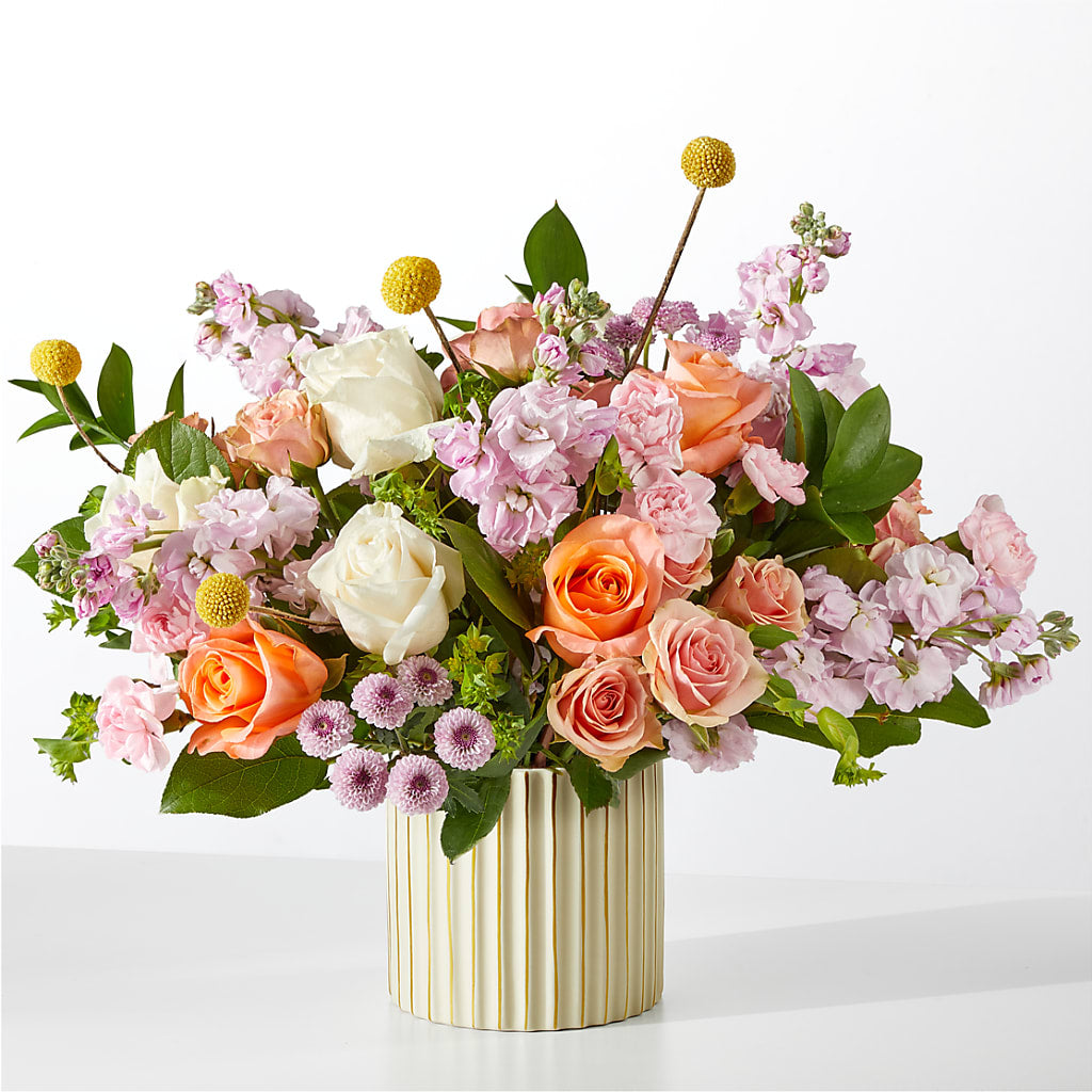 French Market Bouquet with Ivory Vase – Palette Flower, Austin TX