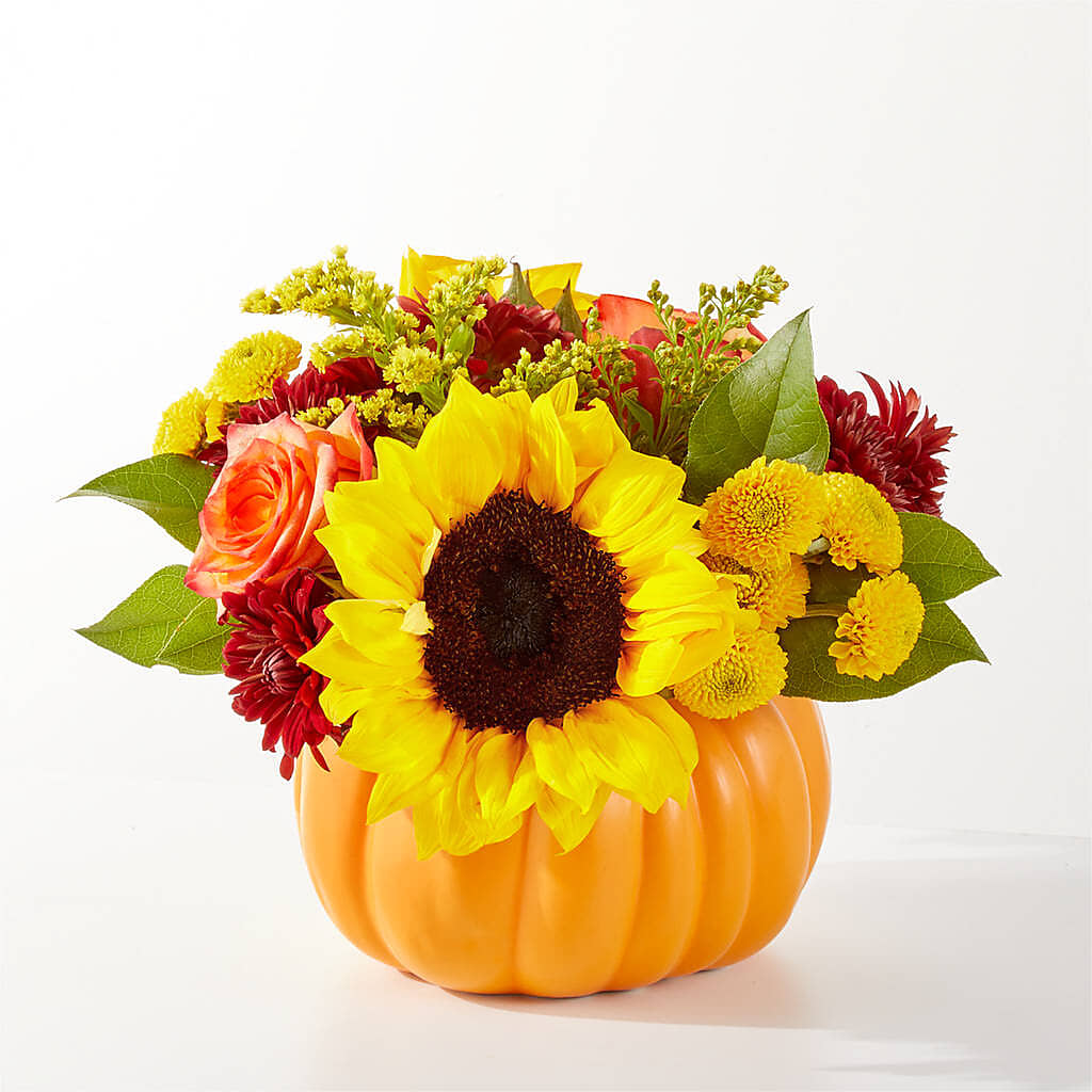 Golden Gourd Pumpkin Bouquet –  Palette Flower, Austin TX