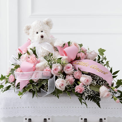 Touch of Sympathy Casket Spray –  Palette Flower, Austin TX