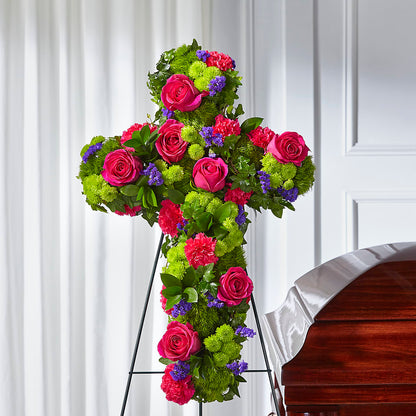 Tribute Rose Floral Cross –  Palette Flower, Austin TX