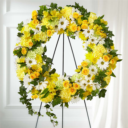 Golden Remembrance Wreath –  Palette Flower, Austin TX