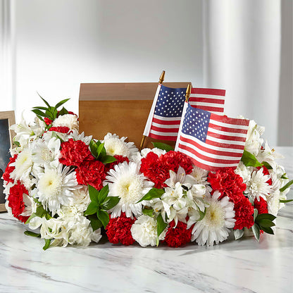 Spirit of Patriotism Cremation Adornment –  Palette Flower, Austin TX