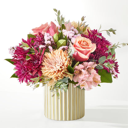 Berry Cobbler Bouquet with Ivory Vase –  Palette Flower, Austin TX