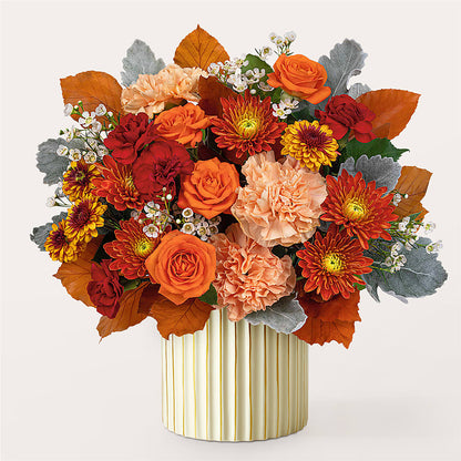 Merlot Bouquet with Ivory Vase –  Palette Flower, Austin TX